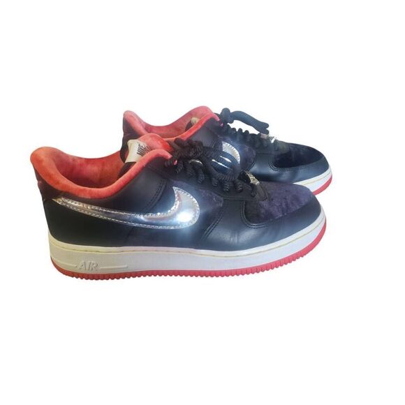 Men's Size 8.5 Nike Air Force 1 Low PRM H-Town Houston  Sneakers Shoes Black Red - Picture 3 of 15